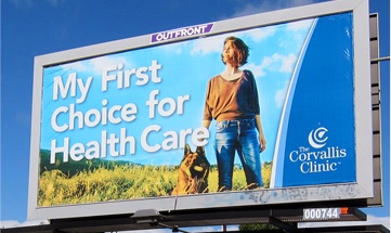 Corvallis clinic billboard