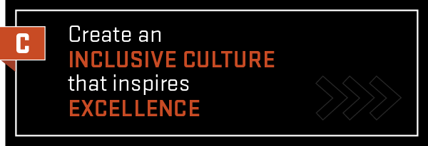 create an inclusive culture that inspires excellence